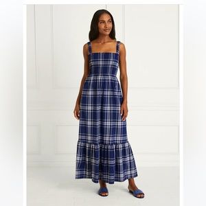 Hill House The Anjuli Nap Dress in Navy Plaid. XS. NWT